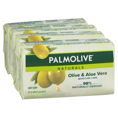 Palmolive Naturals Soap Moisture Care Olive & Aloe Vera 4 x 90g