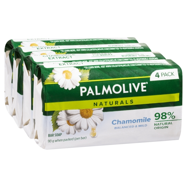 Palmolive Naturals Soap Balanced & Mild Chamomile 4 x 90g