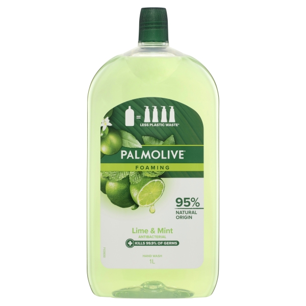 Palmolive Liquid Hand Wash Foaming Antibacterial Lime & Mint Refill 1lt