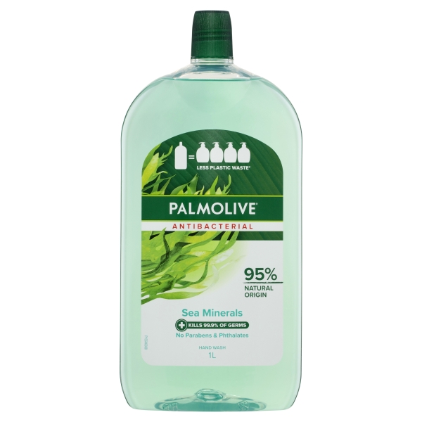 Palmolive Liquid Hand Wash Antibacterial Sea Mineral Refill 1lt