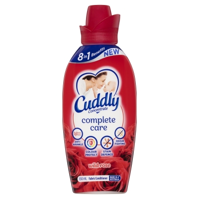Cuddly Concentrate Fabric Softener Conditioner Complete Care Wild Rose 850ml