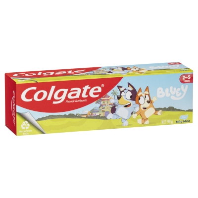 Colgate Toothpaste Kids Bluey 2-5 Years Mild Mint Gel 90g