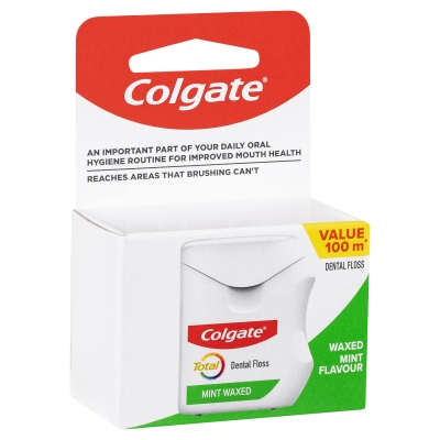 Colgate Total Mint Waxed Dental Floss 100m