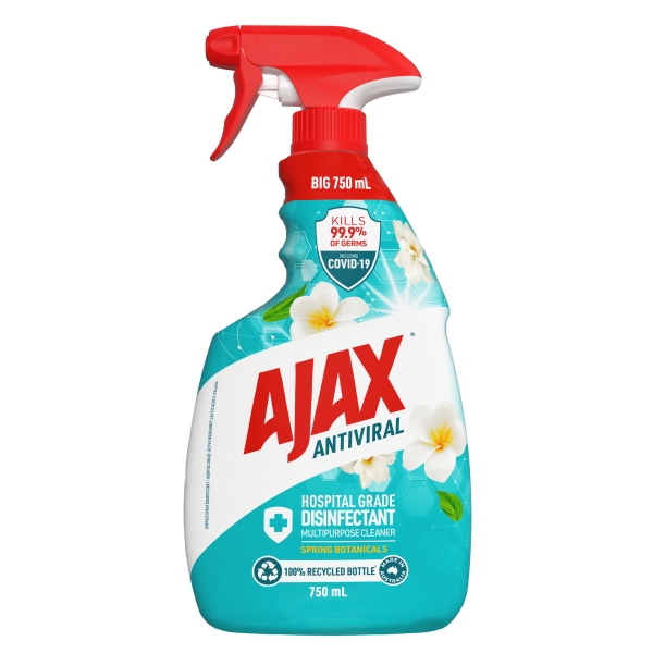 Ajax Antiviral Multipurpose Surface Spray Spring Botanicals 750mL
