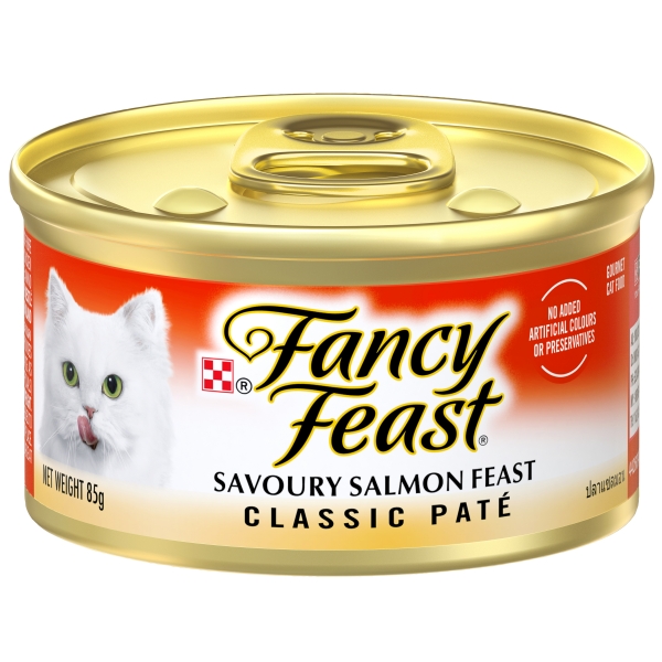 Purina Fancy Feast Cat Food Classic Pate Savoury Salmon 85g