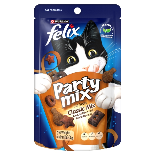 Purina Felix Classic Cat Treats Party Mix 60g