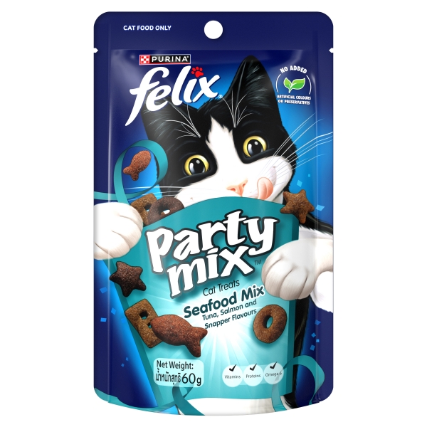Purina Felix Seafood Cat Treats Party Mix 60g