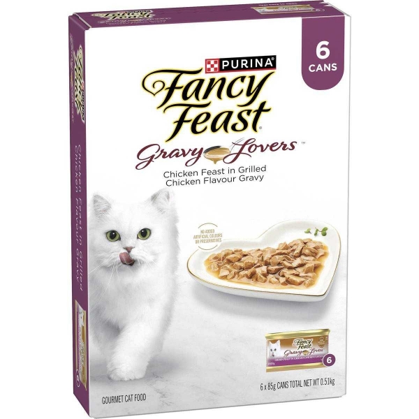 Purina Fancy Feast Cat Food Gravy Lovers Chicken 6 x 85g