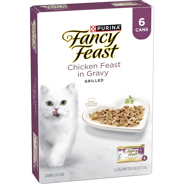 Purina Fancy Feast Cat Food Chicken & Gravy 6 x 85g