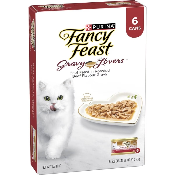Purina Fancy Feast Gravy Lovers Beef Feast 6 x 85g