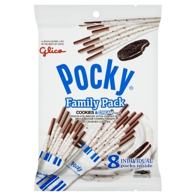 Glico Pocky Biscuit Stick Cookies & Cream 8 Pack 160g