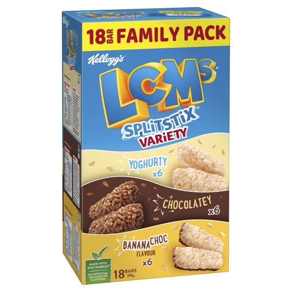 Kellogg's LCMs Split Stix Variety Family Pack 18 Pack 396g