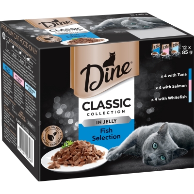 Dine Classic Collection Fish Selection In Jelly 12 x 85g