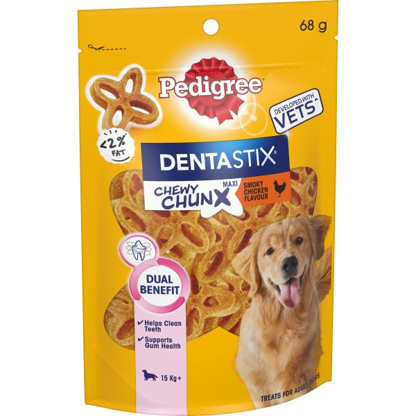 Pedigree DentaStix Chewy Chunx Smoky Chicken Flavour 68g