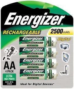 Energizer Batteries Rechargeable AA NH15 4 Pack