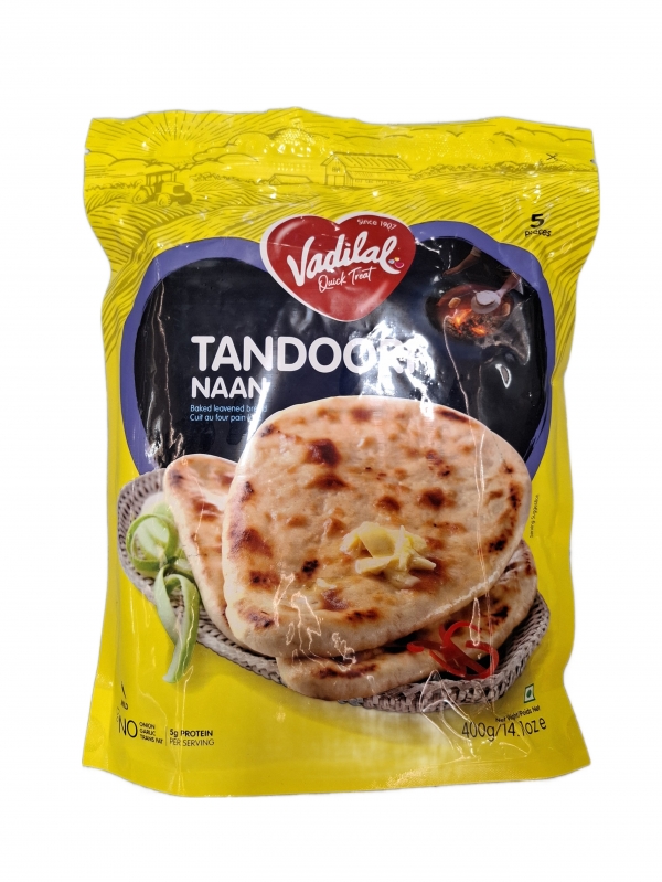 Vadilal Frozen Naan Plain 5 Pack 400g