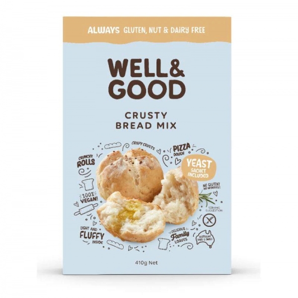 Well & Good Gluten Free Crusty Bread Mix 410g