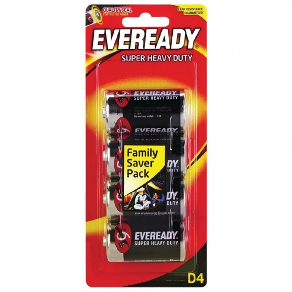 Eveready Batteries Super Heavy Duty D 4 Pack