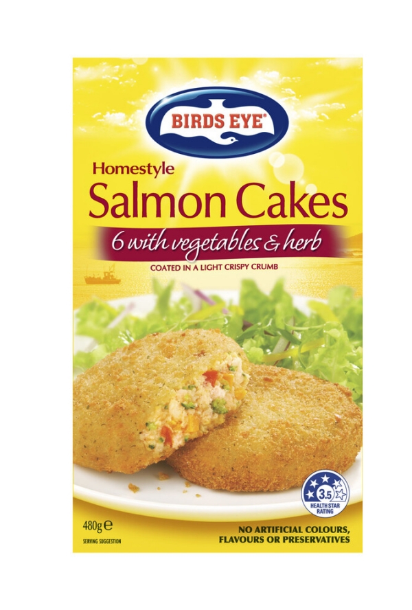 Birds Eye Salmon Cakes With Vegetables 6 Pack 480g