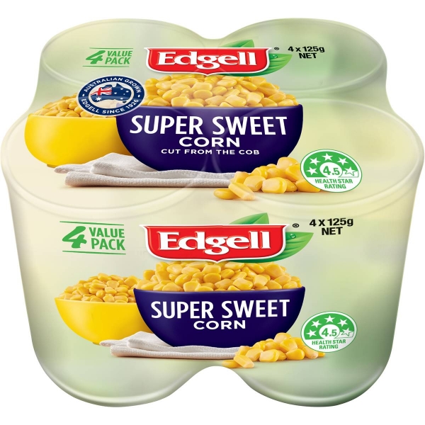 Edgell Super Sweet Corn 4 x 125g