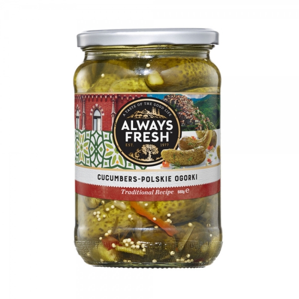 Always Fresh Cucumbers Polskie Ogorki 680g