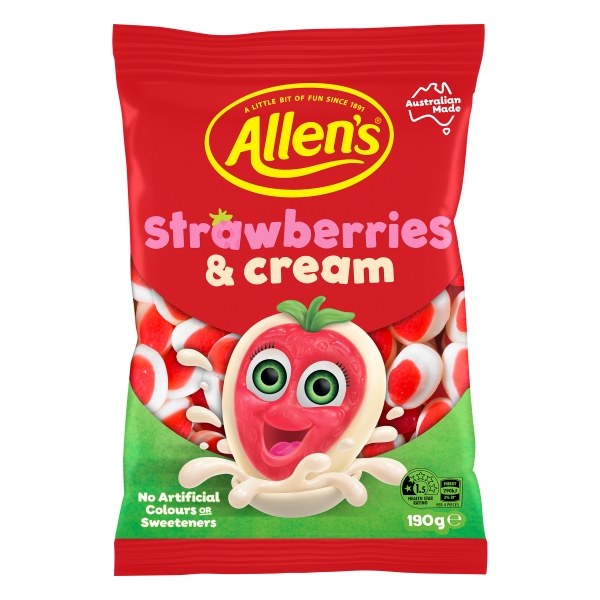 Allen's Strawberries & Cream 190g
