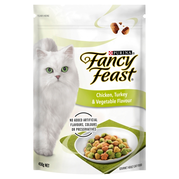 Purina Fancy Feast Dry Cat Food Chicken Turkey & Vegetable 450g