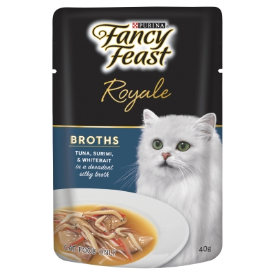 Purina Fancy Feast Royale Broth Tuna Surimi Whitebait 40g