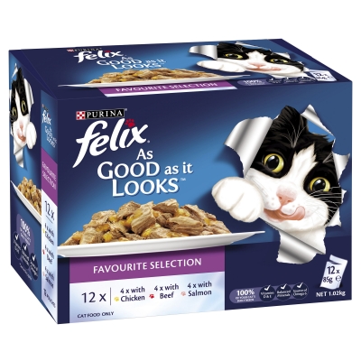 Purina Felix As Good As It Looks Favourite Selection In Jelly 12 x 85g