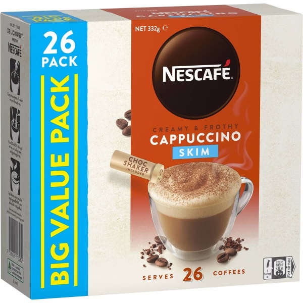 Nescafe Menu Coffee Cappuccino Skim 26 Pack