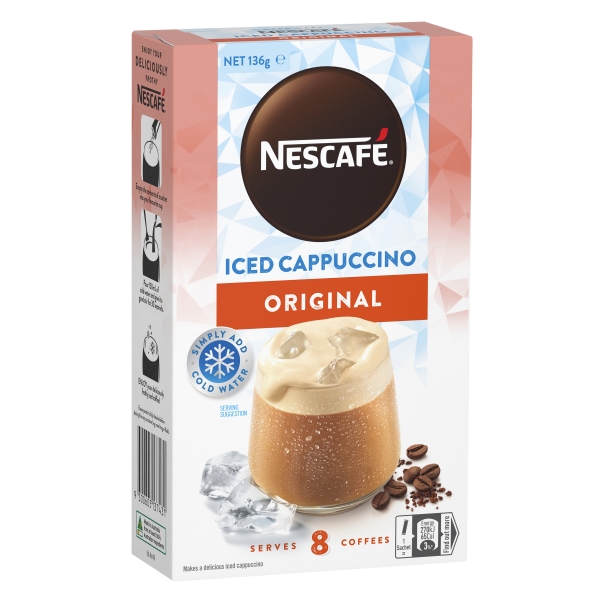 Nescafe Sachets Iced Cappuccino Salted Caramel 8 Pack