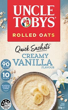 Uncle Tobys Quick Oats Creamy Vanilla 10 Pack