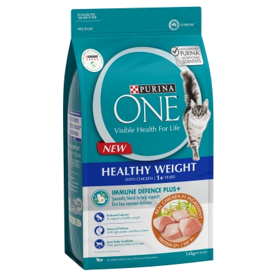 Purina One Dry Cat Food Healthy Weight Chicken 1.4kg