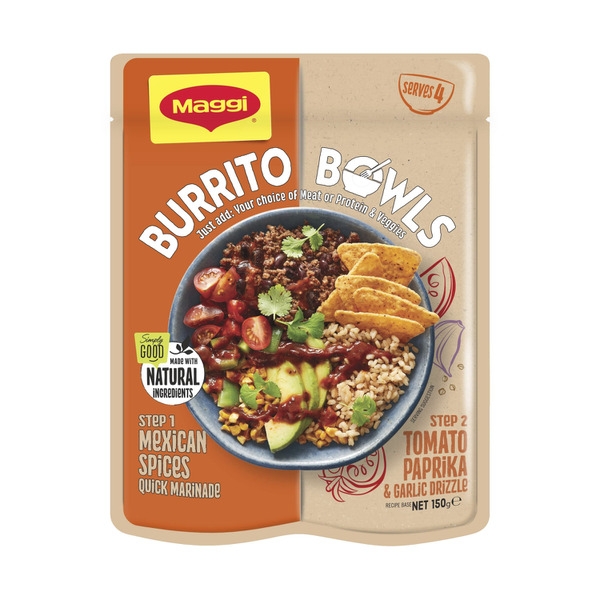 Maggi Recipe Base Bowls Burrito 150g