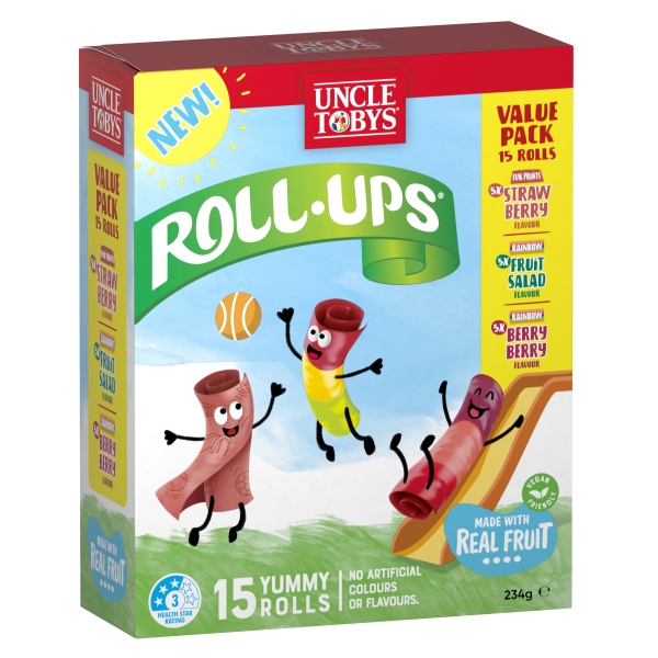 Uncle Tobys Roll-Ups Variety 15 Pack 234g