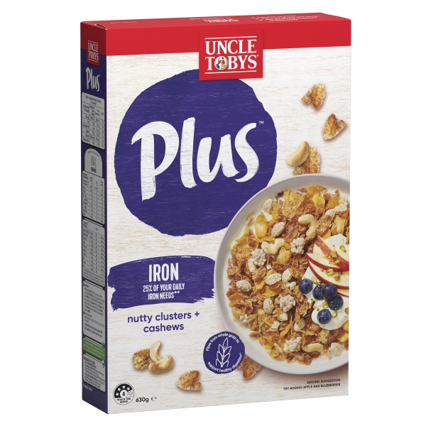 Uncle Tobys Plus Iron Cereal 630g