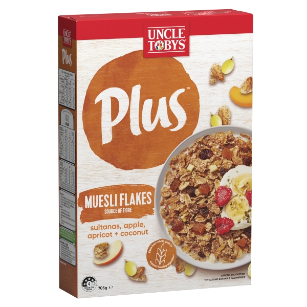 Uncle Tobys Plus Muesli Flakes Breakfast Cereal 705g