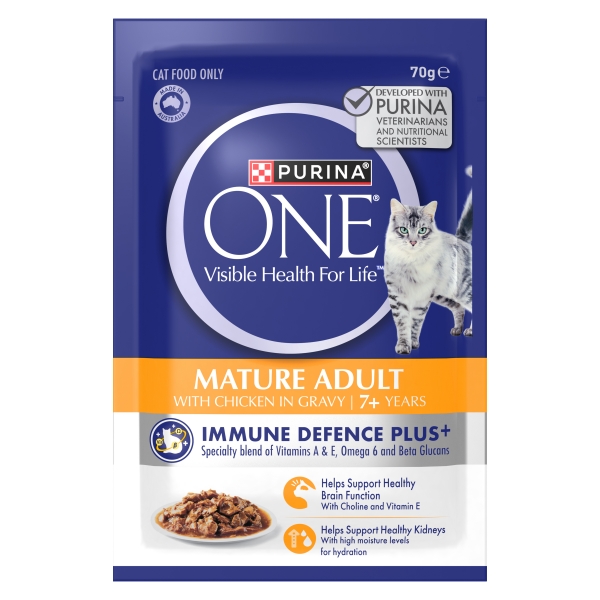 Purina One Adult Cat Food Mature Chicken 70g