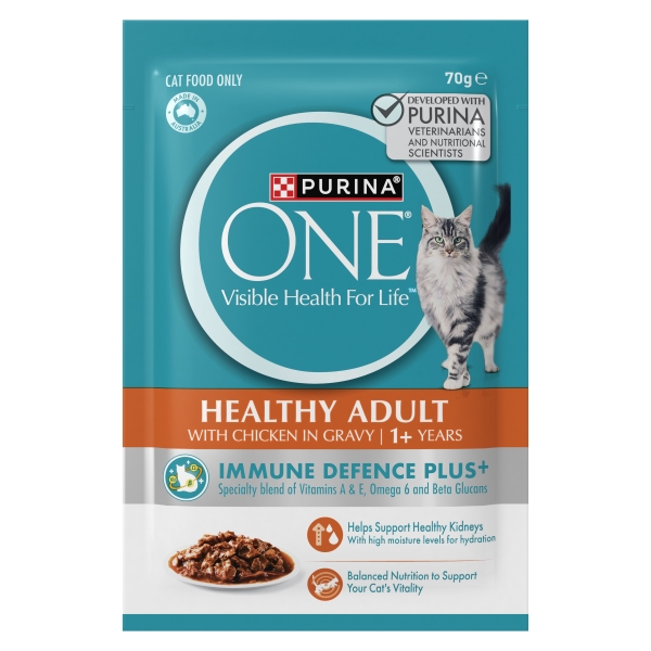 Purina One Adult Cat Food Chicken 70g