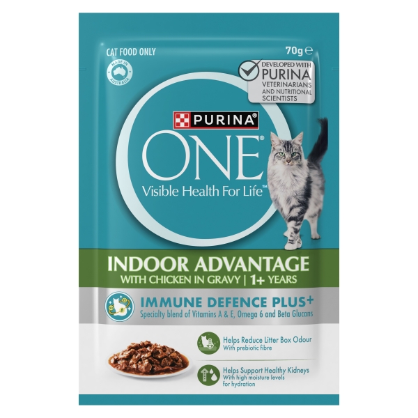 Purina One Adult Cat Food Indoor Advantage Chicken 70g