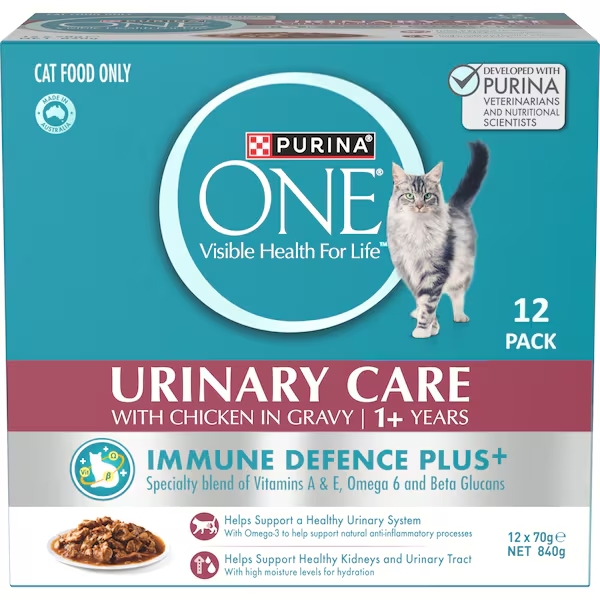 Purina One Adult Cat Food Urinary Care Chicken 12 x 70g