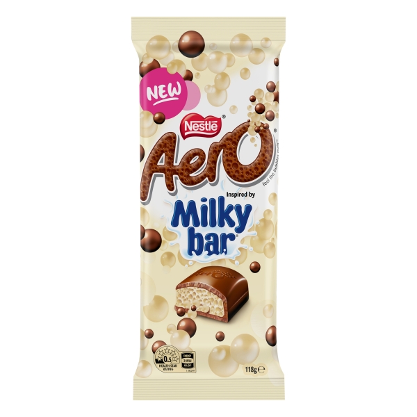 Nestle Aero White Chocolate Block 118g