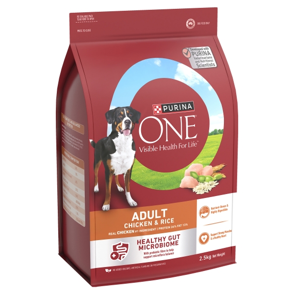 Purina One Adult Dry Dog Food Chicken & Rice 2.5kg 