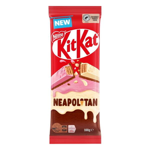 Nestle Kit Kat Neopolitan Chocolate Block 160g