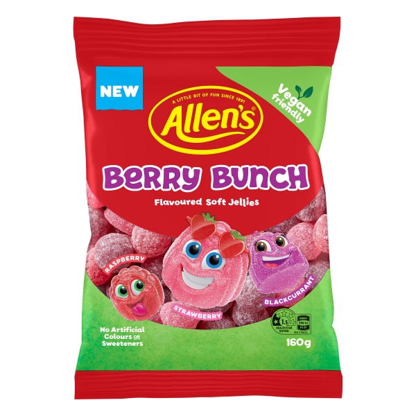 Allen's Berry Bunch Soft Jellies 160g