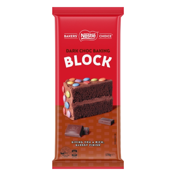 Nestle Dark Choc Baking Block 170g