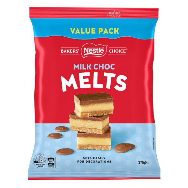 Nestle Baker's Choice Milk Chocolate Melts 375g