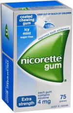 Nicorette Gum Icy Mint 4mg 75 Pack