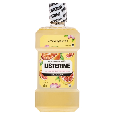 Listerine Mouthwash Zero Alcohol Citrus Fruits 500ml