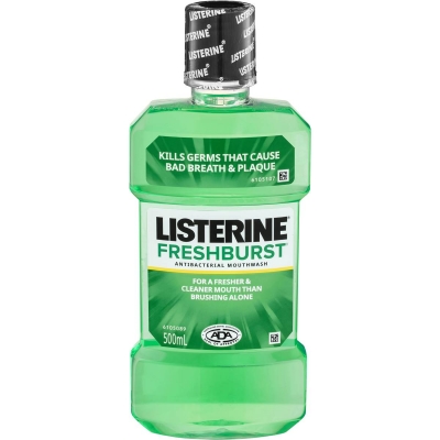 Listerine Mouthwash Zero Alcohol Fresh Burst 500ml